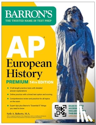 Barron's Educational Series, Roberts, Seth A. - AP European History Premium, Fourteenth Edition: Prep Book with 5 Practice Tests + Comprehensive Review + Online Practice (2026)