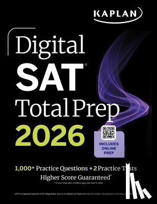 Kaplan Test Prep - SAT Total Prep 2026: Includes 4 Full Length Practice Tests, 1,100+ Practice Questions + 1 Year Access to Online Quizzes and Video Lessons and Tutorials