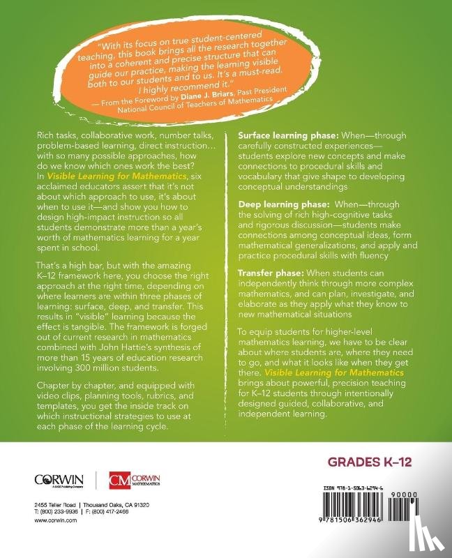Hattie, John, Fisher, Douglas, Frey, Nancy, Gojak, Linda M. - Visible Learning for Mathematics, Grades K-12