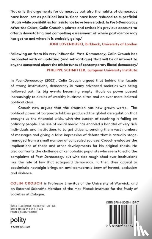 Crouch, Colin (London School of Economics) - Post-Democracy After the Crises