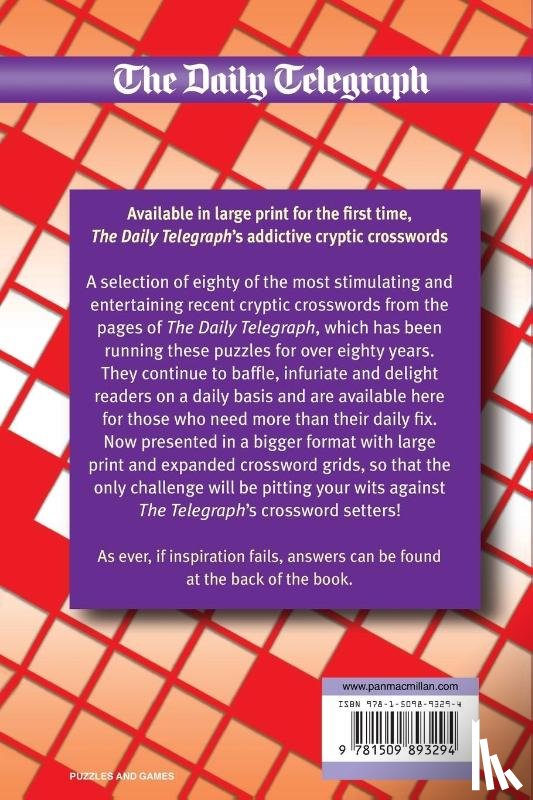 Telegraph Group Limited - Daily Telegraph Book of Large Print Cryptic Crosswords