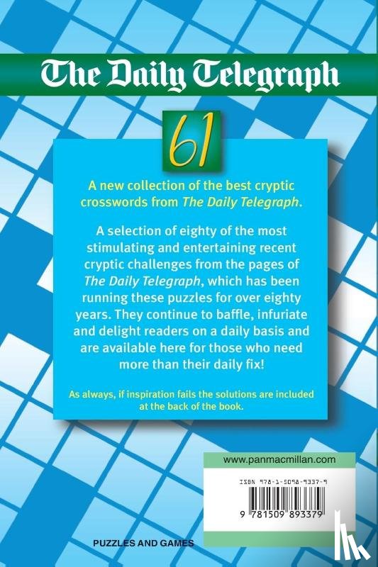Telegraph Group Limited - Daily Telegraph Cryptic Crossword Book 61
