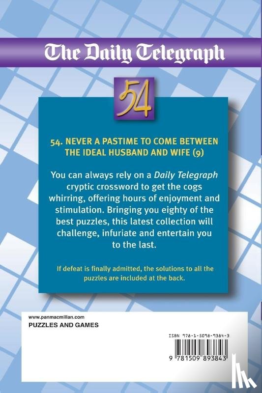 Telegraph Group Limited - Daily Telegraph Cryptic Crossword Book 54