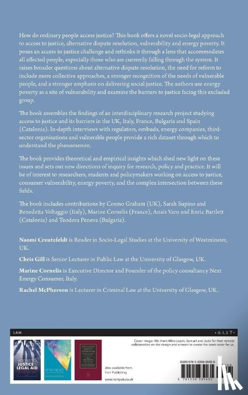 Creutzfeldt, Naomi (University of Kent, Gill, Chris (University of Glasgow, Cornelis, Marine (Next Energy Consumer), McPherson, Dr Rachel (University of Glasgow - Access to Justice for Vulnerable and Energy-Poor Consumers