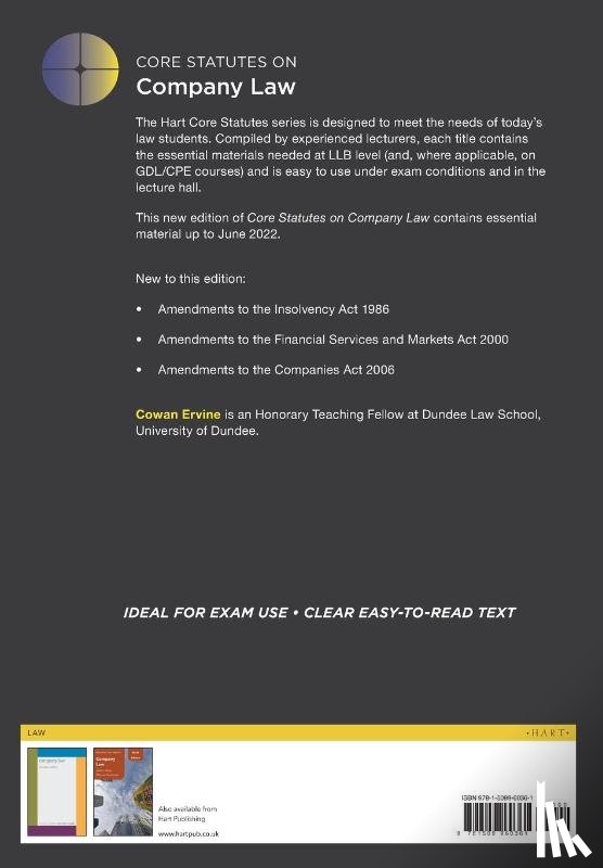 Ervine, Cowan (Dundee Law School - Core Statutes on Company Law 2022-23