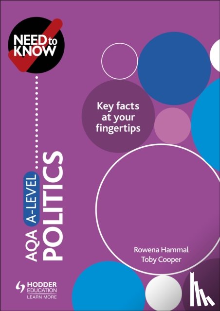 Hammal, Rowena, Cooper, Toby - Need to Know: AQA A-level Politics