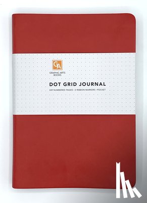 Books, Graphic Arts - Dot Grid Journal - Ruby