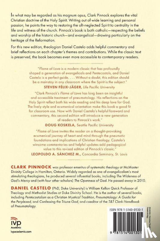 Pinnock, Clark H., Castelo, Daniel - Flame of Love – A Theology of the Holy Spirit
