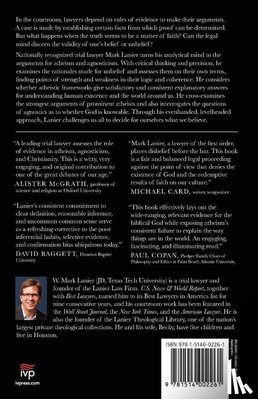 Lanier, W. Mark - Atheism on Trial – A Lawyer Examines the Case for Unbelief
