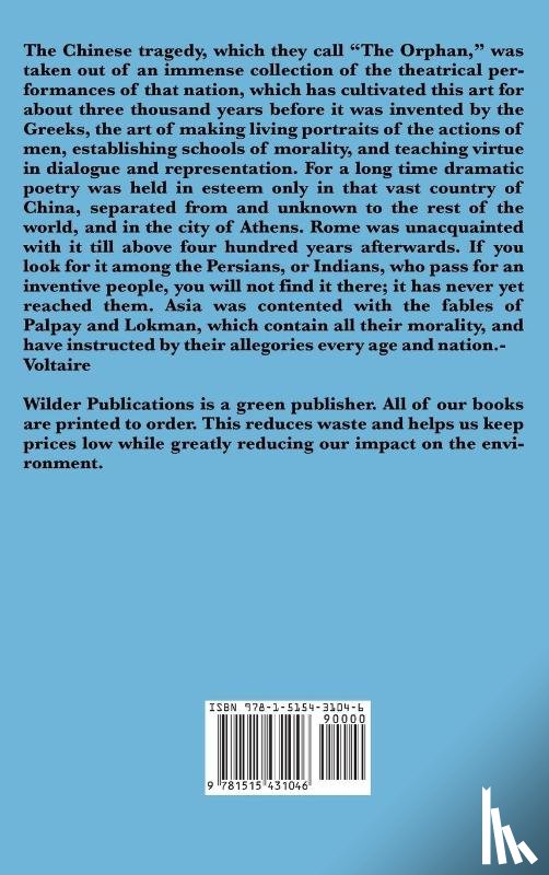 Voltaire - Orphan of China