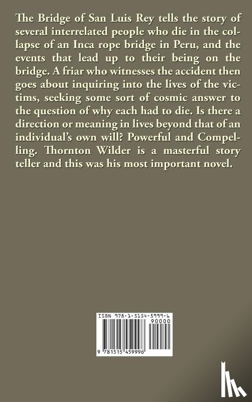 Wilder, Thornton - The Bridge of San Luis Rey