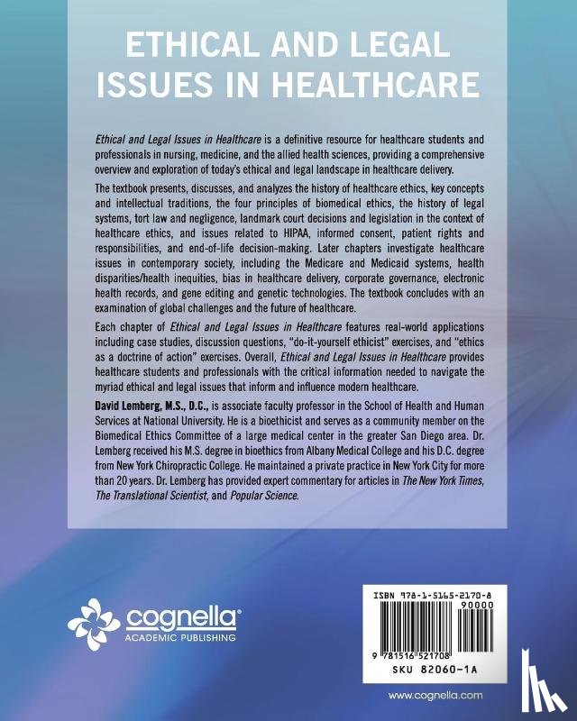 Lemberg, David - Ethical and Legal Issues in Healthcare