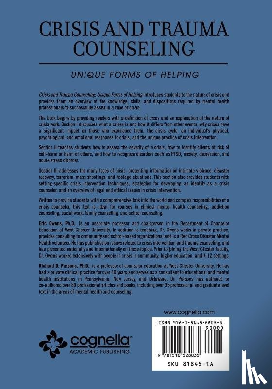 Eric Owens, Richard Parsons - Crisis and Trauma Counseling