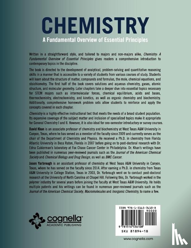 David R. Khan, Jason C. Yarbrough - Chemistry
