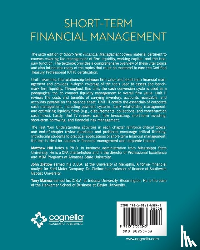 Hill, Matthew, Zietlow, John, Maness, Terry - Hill, M: Short-Term Financial Management