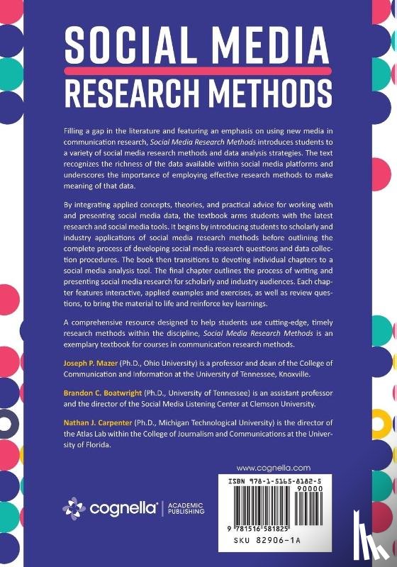 Mazer, Joseph P, Carpenter, Nathan J., Boatwright, Brandon C. - Social Media Research Methods