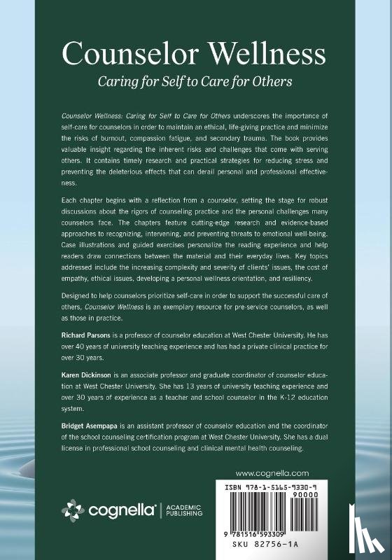 Richard Parsons, Karen Dickinson, Bridget Asempapa - Counselor Wellness