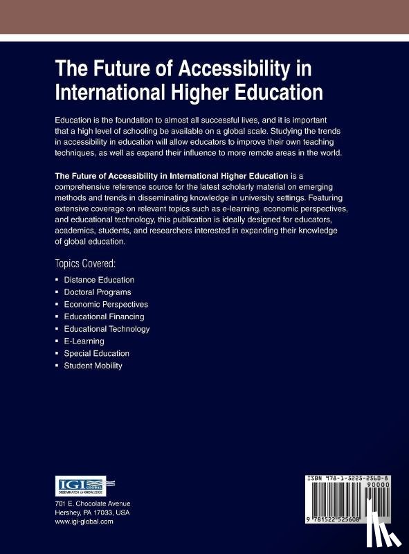  - The Future of Accessibility in International Higher Education