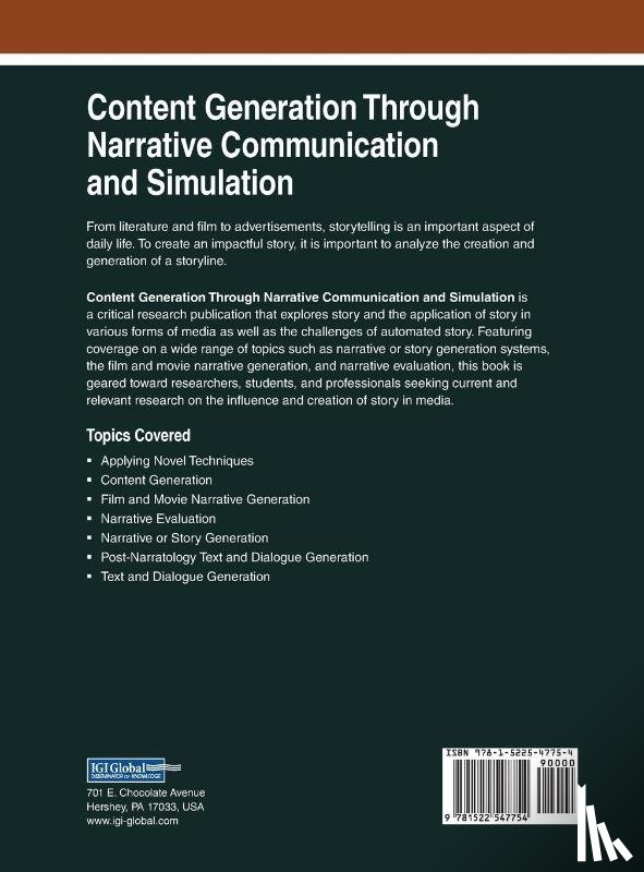 Takashi Ogata, Shin Asakawa - Content Generation Through Narrative Communication and Simulation