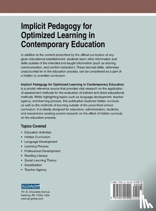  - Implicit Pedagogy for Optimized Learning in Contemporary Education