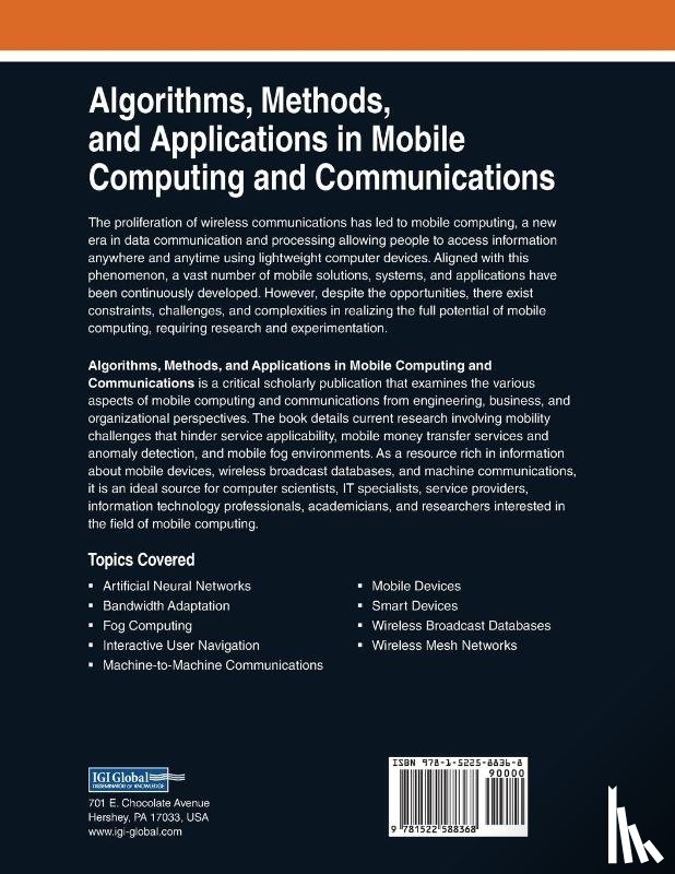  - Algorithms, Methods, and Applications in Mobile Computing and Communications