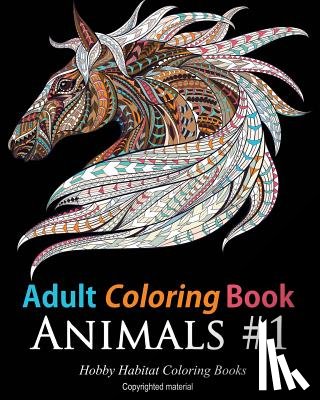 Books, Hobby Habitat Coloring - Adult Coloring Books: Animals: 45 Stress Relieving Animal Coloring Designs