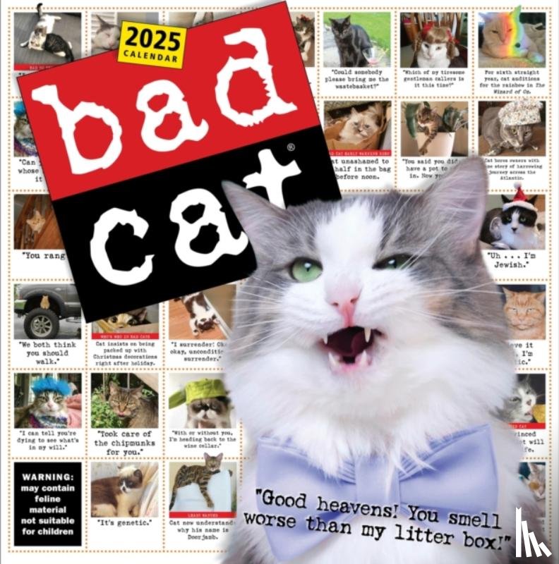 Prichett, Harry, Rosen, Richard D., Battles, Rob - Bad Cat Wall Calendar 2025