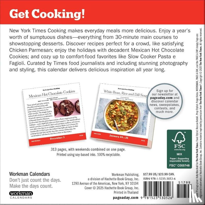 Workman Calendars - New York Times Cooking Page-A-Day® Calendar 2026