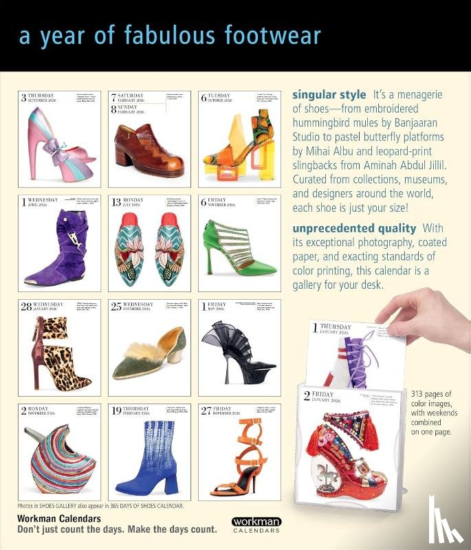 Workman Calendars - Shoes Page-A-Day® Gallery Calendar 2026