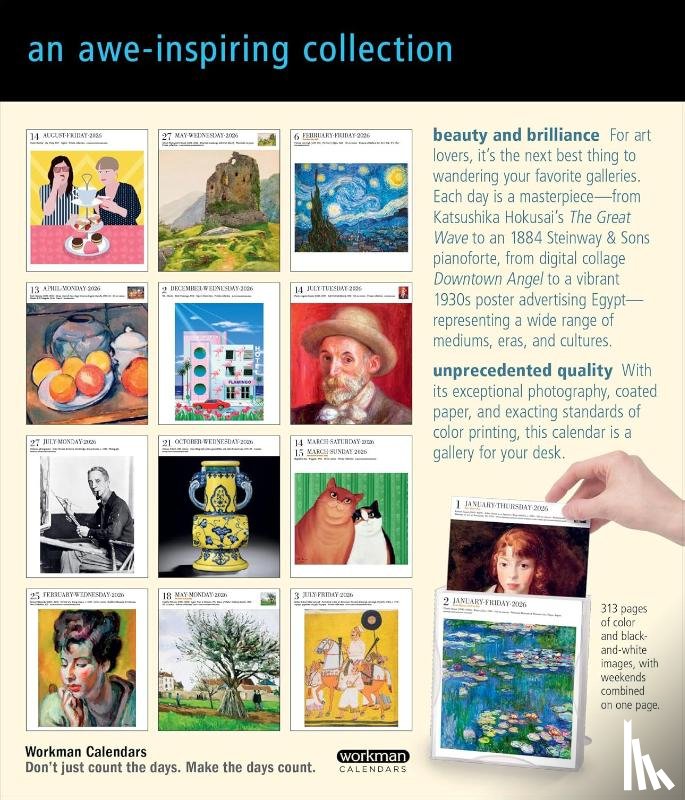 Workman Calendars - Art Page-A-Day® Gallery Calendar 2026