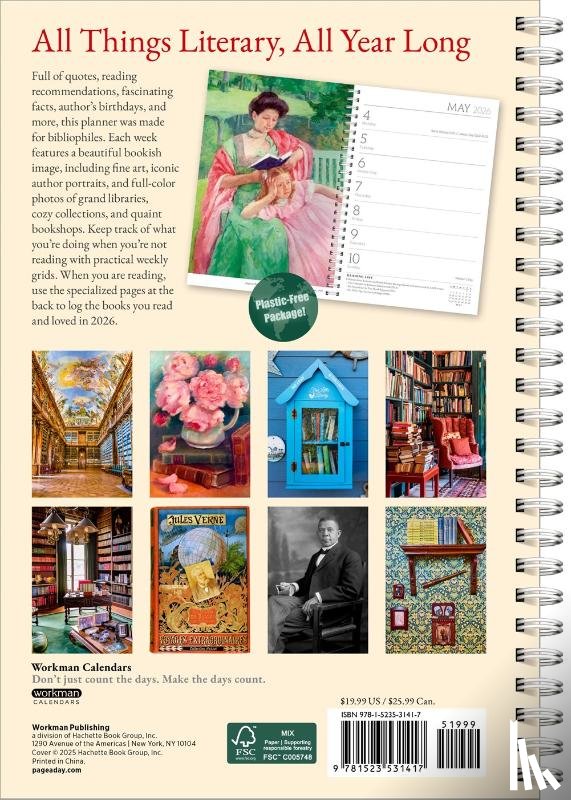 Workman Calendars - A Book Lover's Year Engagement Calendar 2026