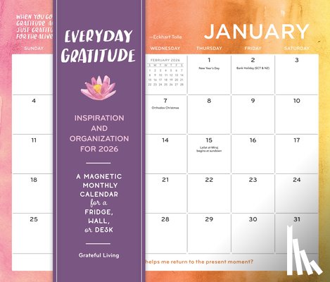 Calendars, Workman - Everyday Gratitude Magnetic Wall Calendar 2026