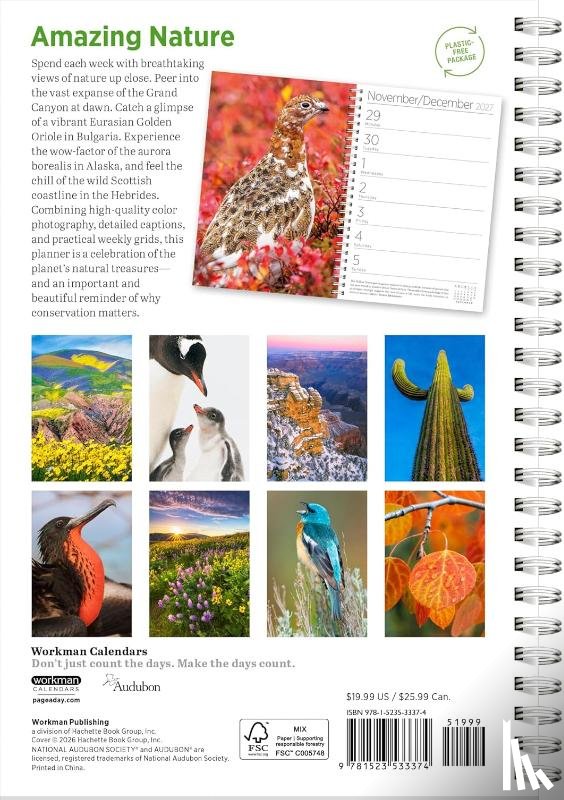 National Audubon Society, Workman Calendars - Audubon Engagement Calendar 2027