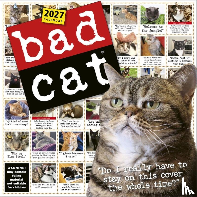 Prichett, Harry, Rosen, Richard D., Battles, Rob - Bad Cat Wall Calendar 2027
