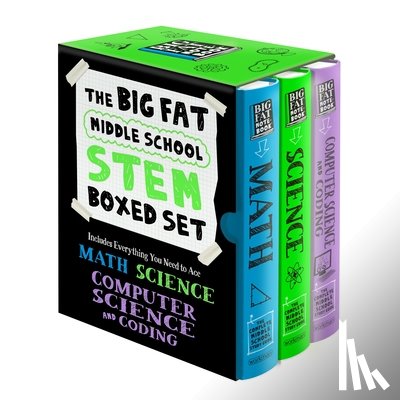 Workman Publishing - The Big Fat Middle School Stem 3-Book Boxed Set: Includes Everything You Need to Ace Math, Science, and Computer Science and Coding