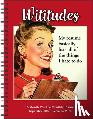 Wititudes - Wititudes 16-Month 2025-2026 Weekly/Monthly Planner Calendar