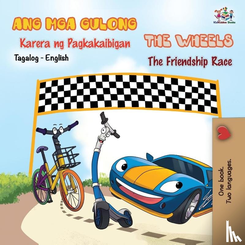 Books, Kidkiddos, Nusinsky, Inna - The Wheels -The Friendship Race (Tagalog English Bilingual Book)
