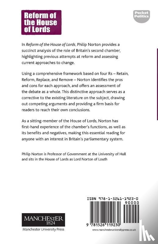 Norton, Philip - Reform of the House of Lords