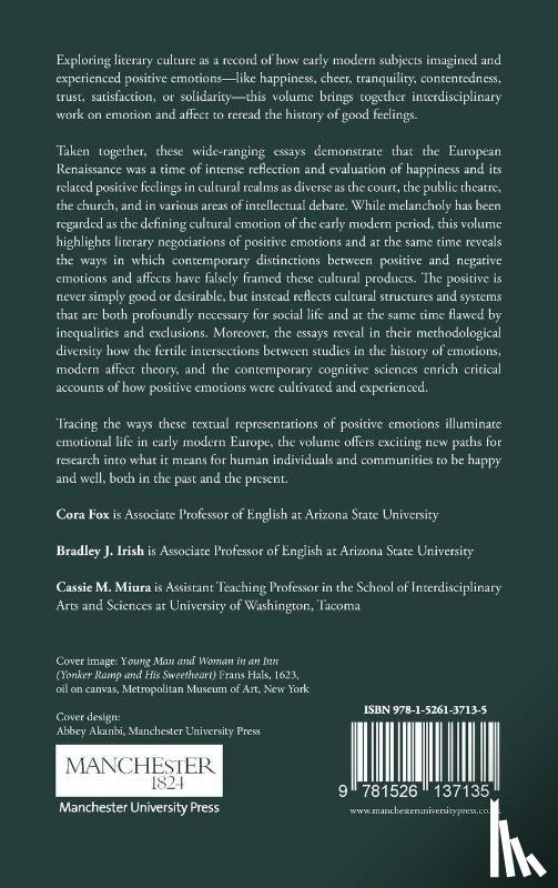  - Positive Emotions in Early Modern Literature and Culture