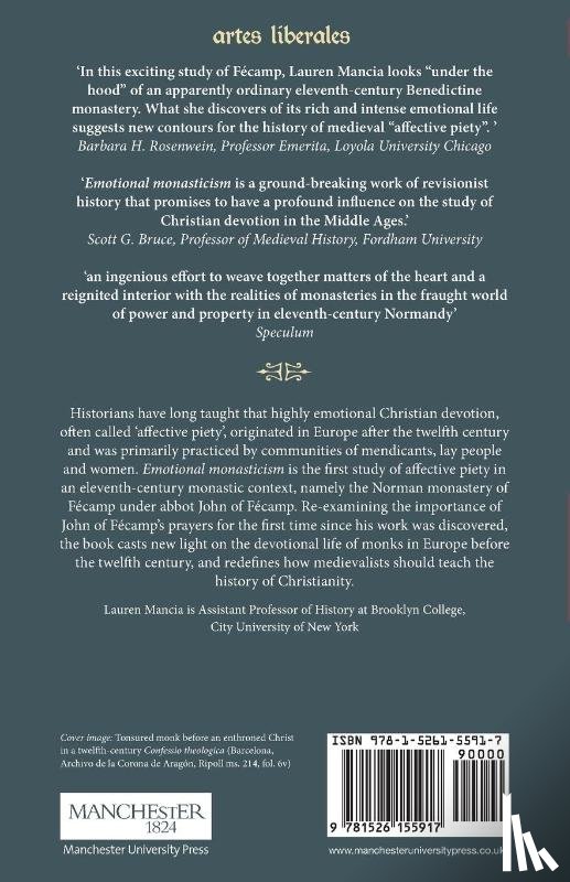Mancia, Lauren (Assistant Professor of History) - Emotional Monasticism