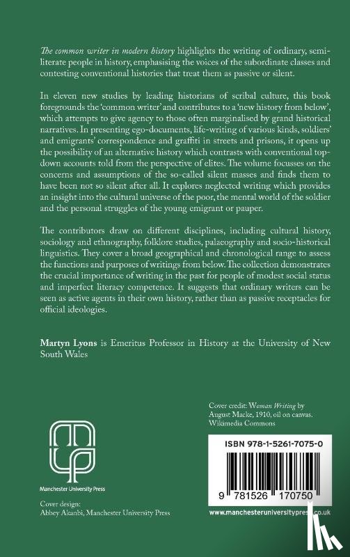  - The Common Writer in Modern History