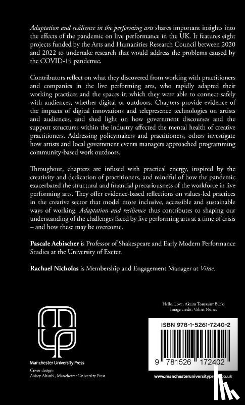  - Adaptation and Resilience in the Performing Arts