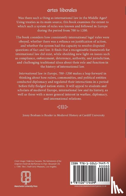 Benham, Jenny - International Law in Europe, 700–1200