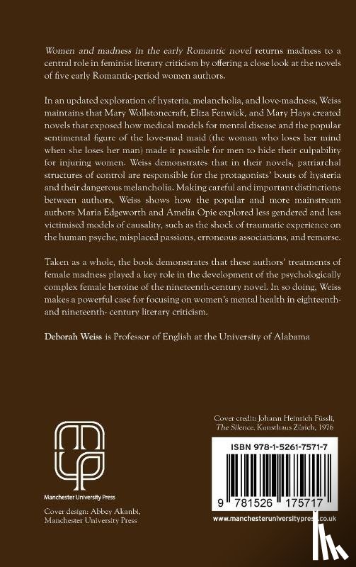 Weiss, Deborah - Women and Madness in the Early Romantic Novel