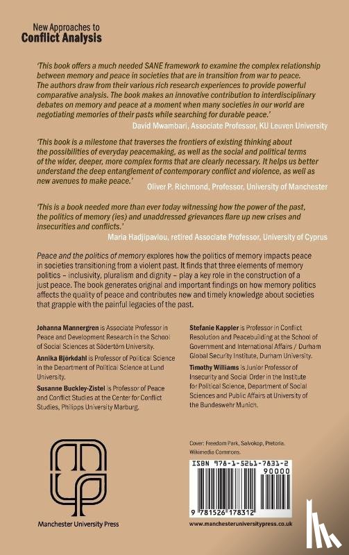Mannergren, Johanna, Bjorkdahl, Annika, Buckley-Zistel, Susanne, Kappler, Stefanie - Peace and the Politics of Memory