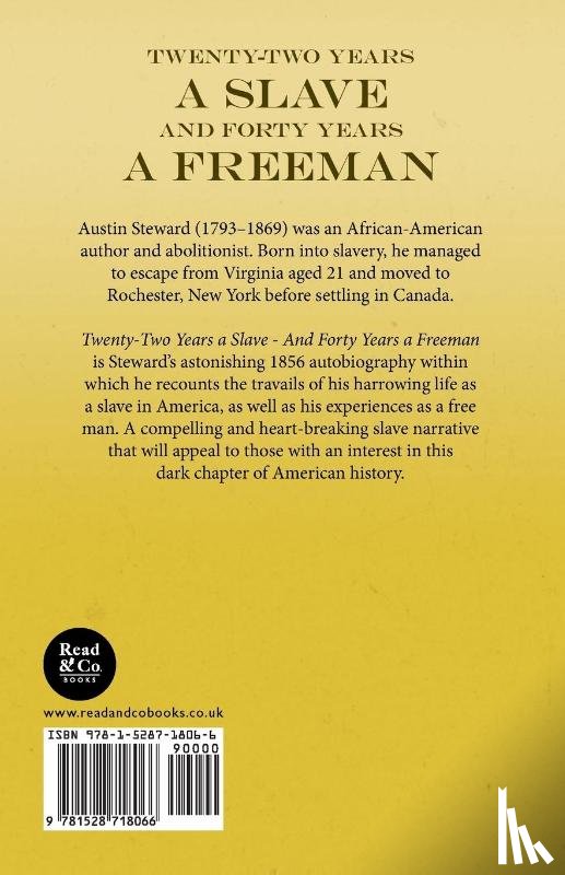 Steward, Austin - Twenty-Two Years a Slave - And Forty Years a Freeman