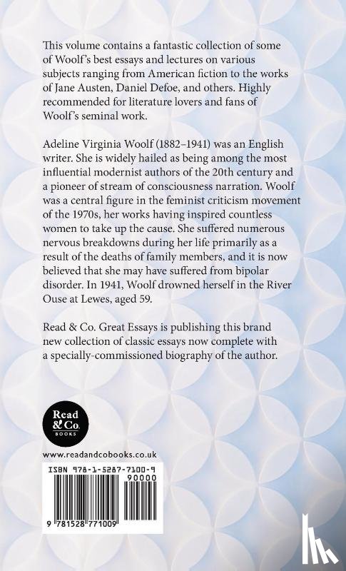 Woolf, Virginia - The Lectures, Essays and Literary Criticism of Virginia Woolf