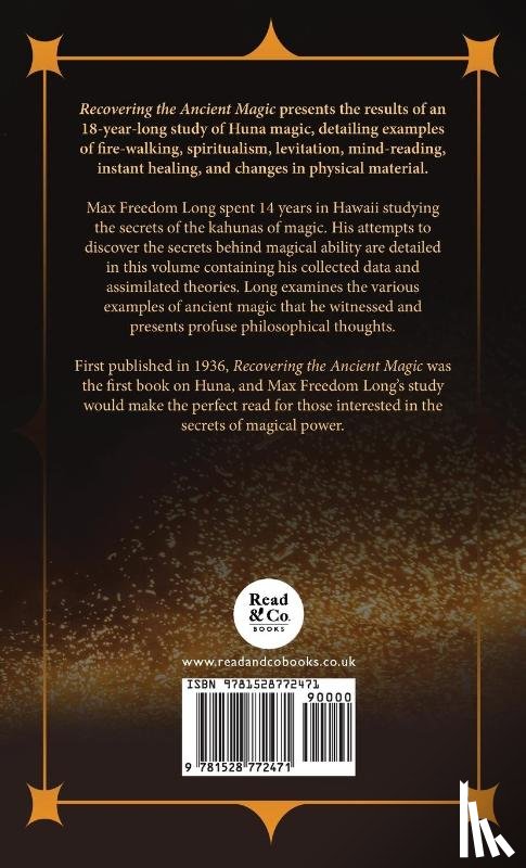 Long, Max Freedom - Recovering the Ancient Magic