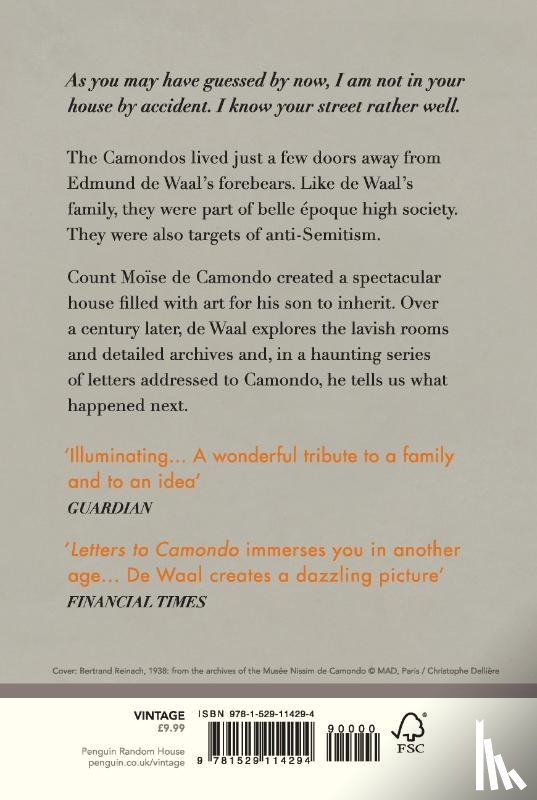 de Waal, Edmund - Letters to Camondo