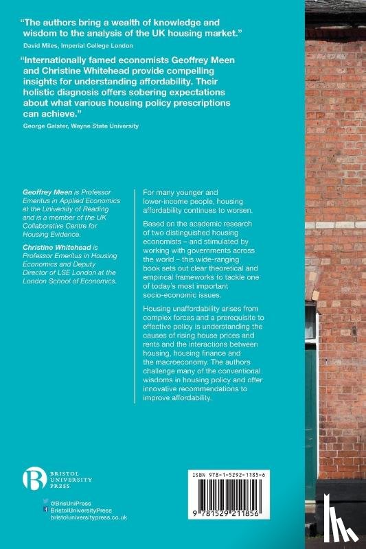 Meen, Geoffrey (University of Reading), Whitehead, Christine (London School of Economics) - Understanding Affordability